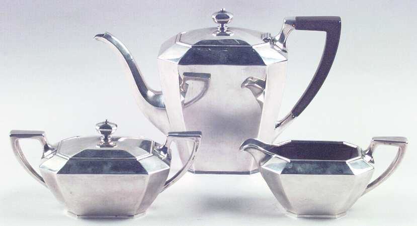 Fairfax (Sterling, Hollowware) 3pc Coffee Set (SCP2, SSU, SCR)