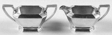 Fairfax (Sterling, Hollowware) Mini Sterling Creamer and Open Sugar