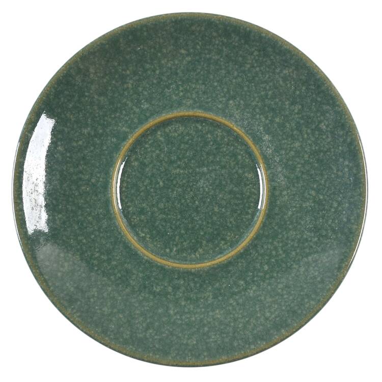Calm (Dark Green & Matte) Saucer for Flat Demitasse Cup