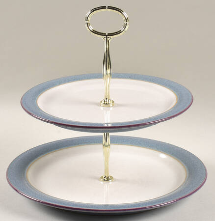 Storm 6 5/8"-10"  2 Tiered Serving Tray (Dp, Sp) HC