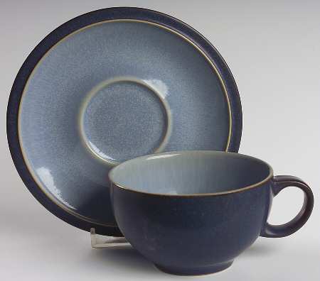 Blue Jetty Flat Cup & Saucer Set