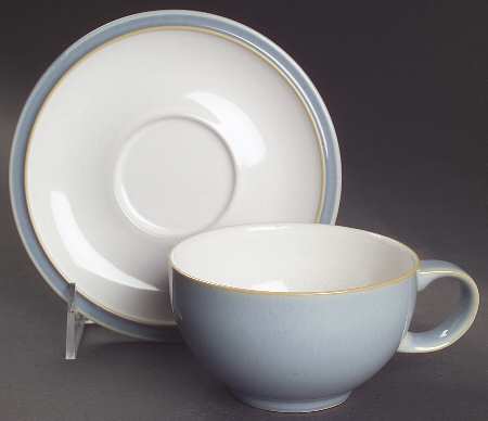 Blue Jetty Flat Cup & Saucer Set