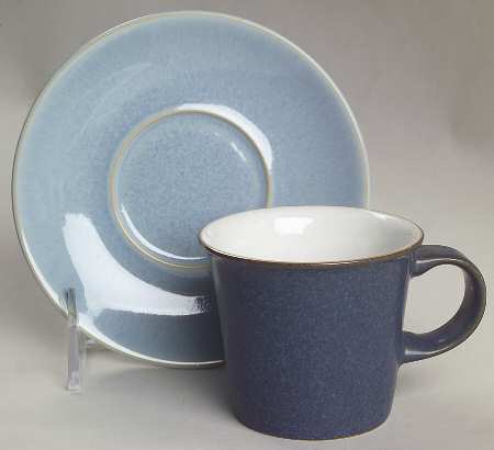 Blue Jetty Flat Demitasse Cup & Saucer Set