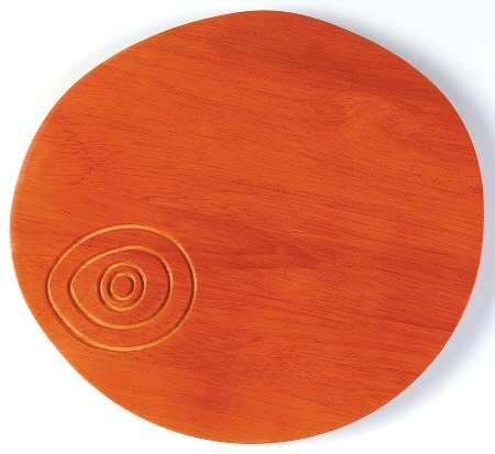 Fire (No Swirl Design) Oval Wood Trivet