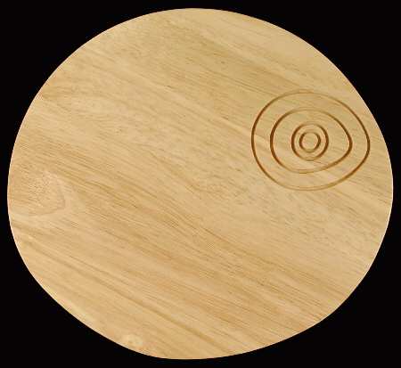Fire (No Swirl Design) Oval Wood Trivet