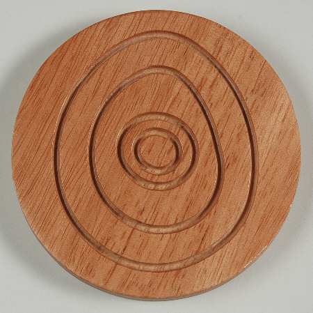 Fire (No Swirl Design) Wood Coaster