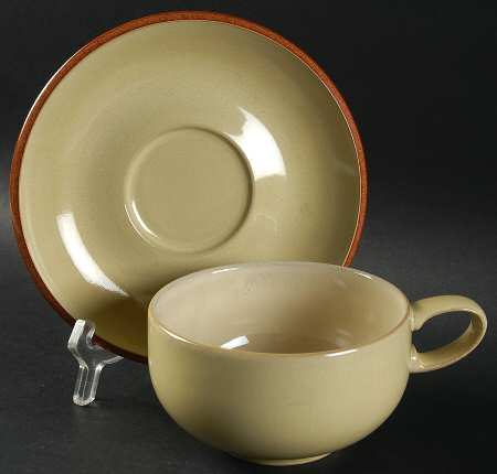 Fire (No Swirl Design) Flat Cup & Saucer Set
