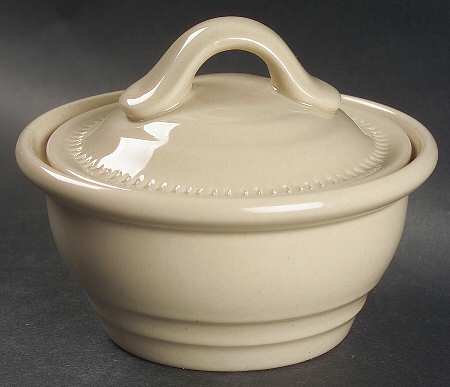 Craft Colors Oatmeal Sugar Bowl & Lid
