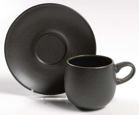 Jet Flat Demitasse Cup & Saucer Set