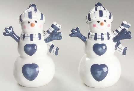 Bistro Christmas Figural Salt and Pepper