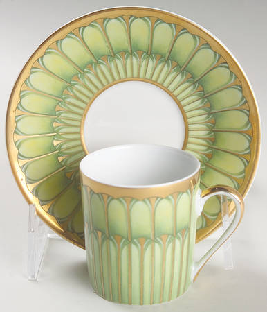 Arcades Flat Demitasse Cup & Saucer Set