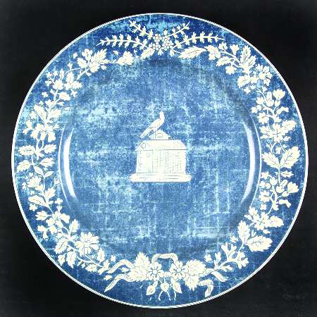 Crespieres Blue Salad/Dessert Plate
