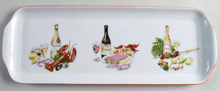 Wine And Cheese Rectangular Tray