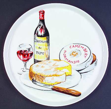 Wine And Cheese Cake Plate