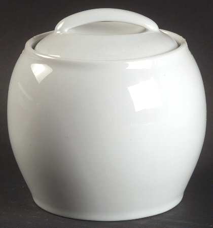 White Sugar Bowl & Lid by Denby-Langley