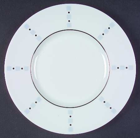 Baltik White & Blue Salad/Dessert Plate