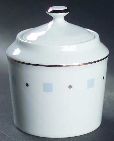Baltik White & Blue Sugar Bowl & Lid