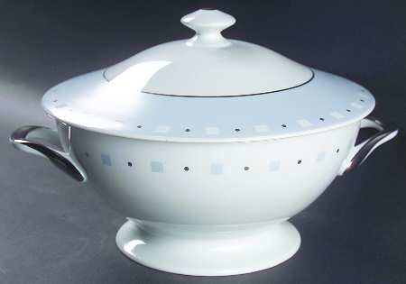 Baltik White & Blue Tureen &  Lid