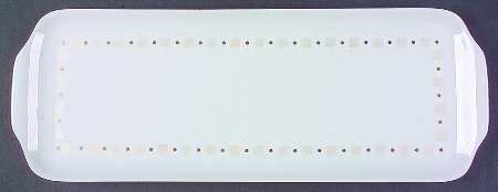Baltik White & Sand (Ivory) Large Sandwich Tray by Philippe Deshoulieres