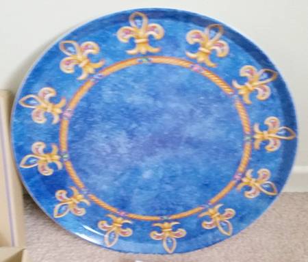 Fleur de Lis Cake Plate