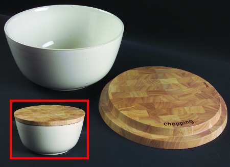 Flavours Coconut Salad Bowl & Chop Board Lid 9"