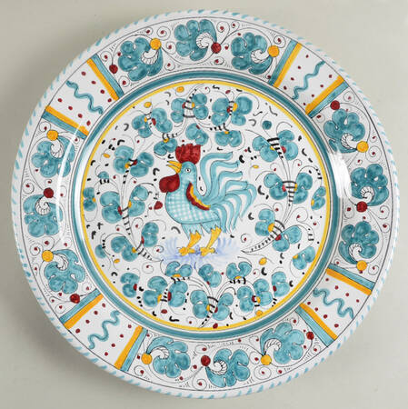 Green Rooster (Orvieto) Service Plate (Charger/Platter)