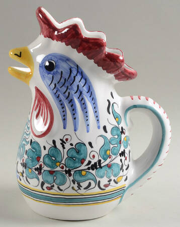 Green Rooster (Orvieto) Figural Pitcher