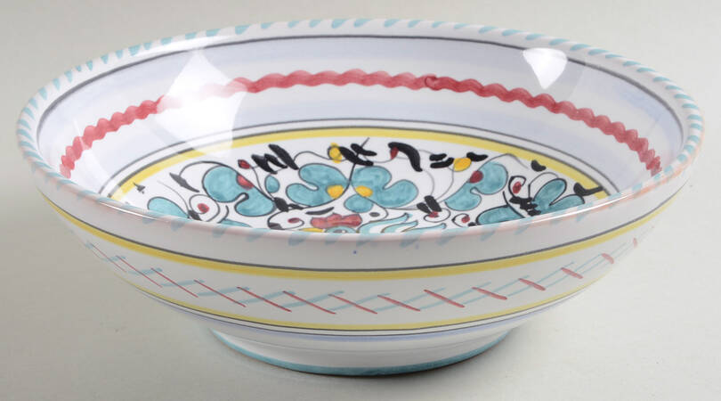 Green Rooster (Orvieto) 8" Individual Pasta Bowl