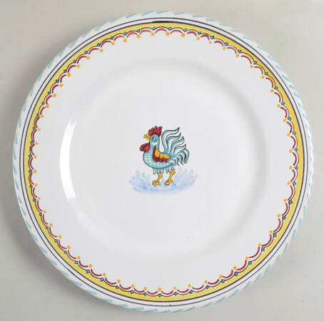 Green Rooster (Orvieto) Dinner Plate