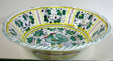 Green Rooster (Orvieto) 12" Large Salad Serving Bowl