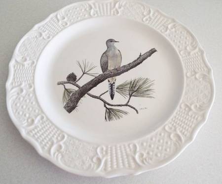 Birds of America (Scroll Rim) Dinner Plate