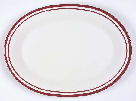 Circa Red 16" Oval Serving Platter