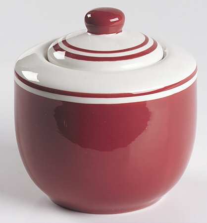 Circa Red Sugar Bowl & Lid
