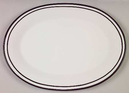 Circa Black 16" Oval Serving Platter