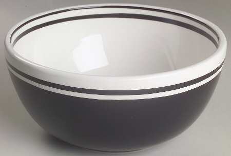 Circa Black 8" Round Vegetable Bowl