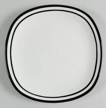 Circa Black Square Salad Plate