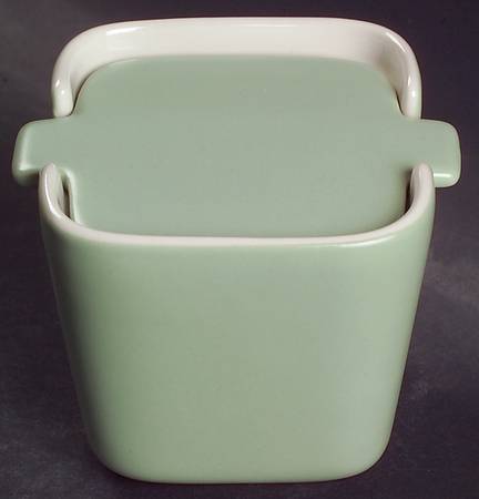 Ang.L Fern (Green) Sugar Bowl & Lid