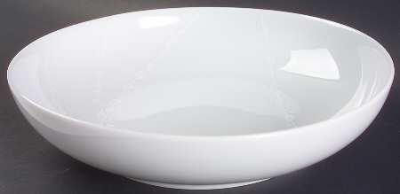 White Trace 9" Individual Pasta Bowl