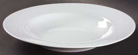 White Trace 12" Individual Pasta Bowl