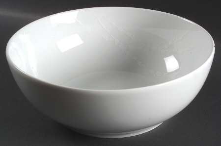 White Trace 10" Round Vegetable Bowl