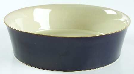 Drama Blue 9" Round Vegetable Bowl
