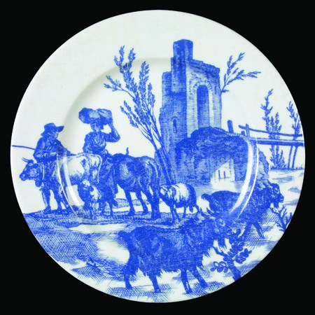 Toile de Jouy Blue Salad/Dessert Plate
