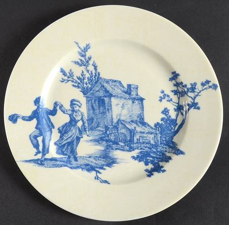 Toile de Jouy Blue Salad/Dessert Plate