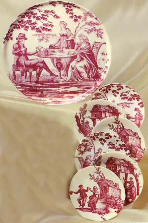 Toile de Jouy Pink by Philippe Deshoulieres