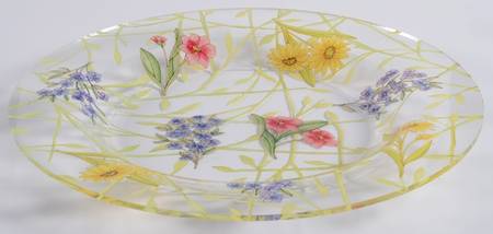 Cafe Floral Acrylic Salad Plate