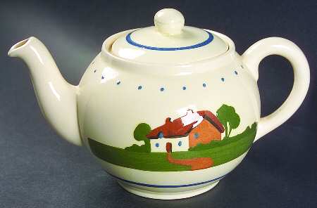 Torquay Devon Motto Ware Mini Teapot & Lid