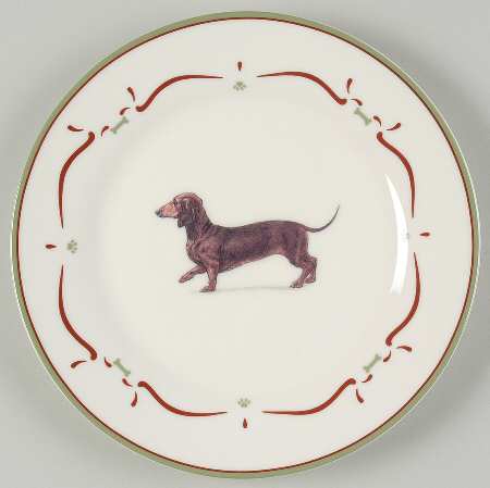 Dachshund Salad/Dessert Plate