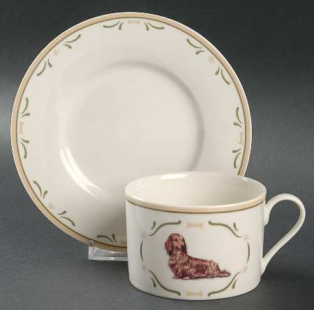 Dachshund Flat Cup & Saucer Set