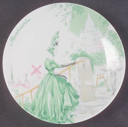 La Parisienne Green Canape Plate