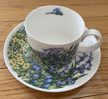 English Wildflowers Flat Cup & Saucer Set